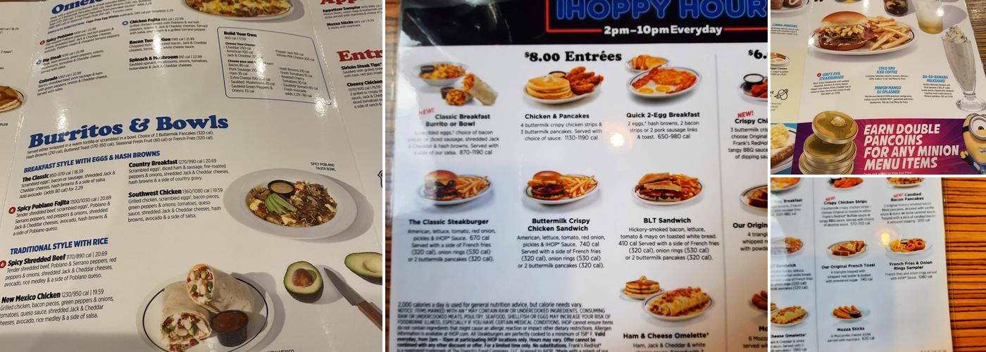 IHOP Menu