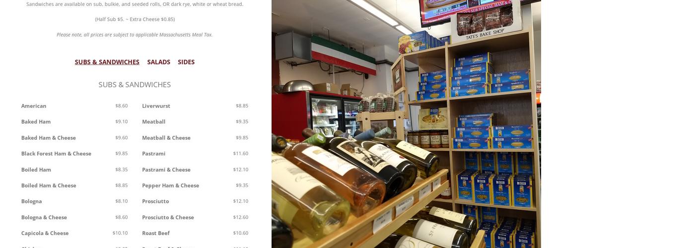 D'Agostino's Delicatessen Menu