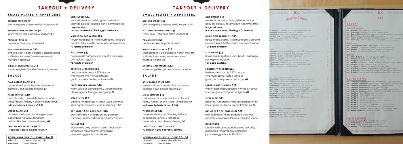 5 Corners Kitchen Menu