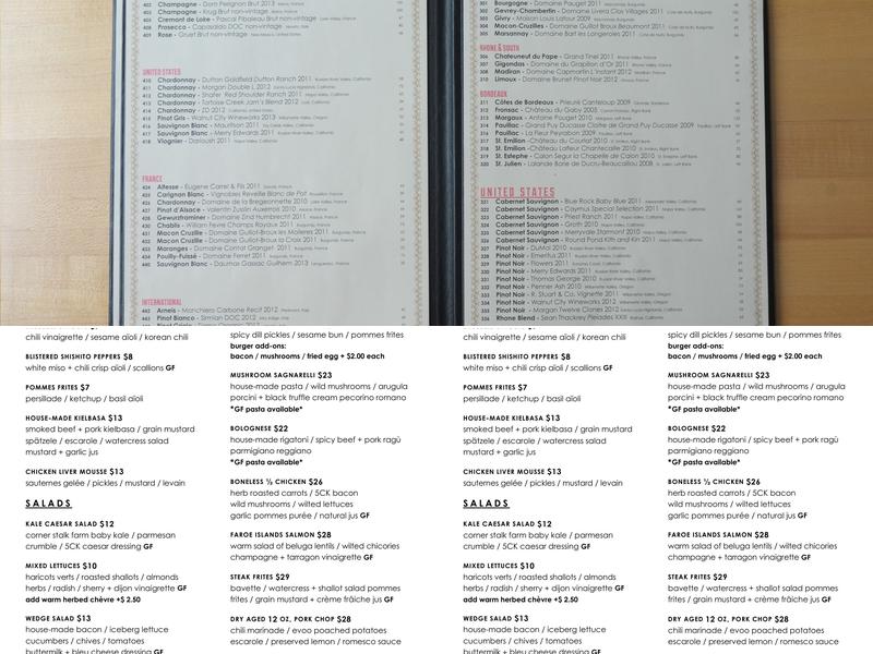 5 Corners Kitchen Menu