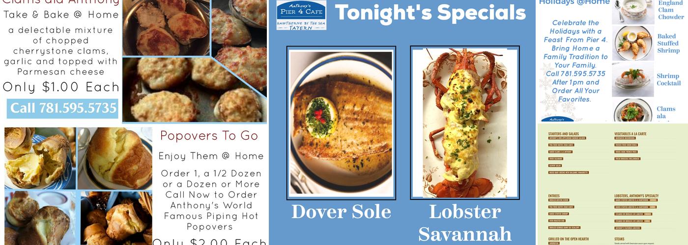 Anthony's Pier 4 Cafe Menu