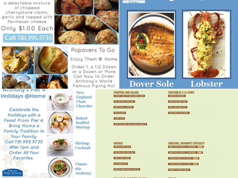 Anthony's Pier 4 Cafe Menu