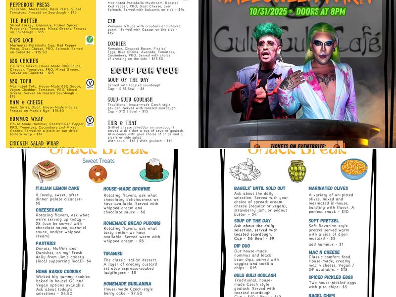 Gulu-Gulu Cafe Menu