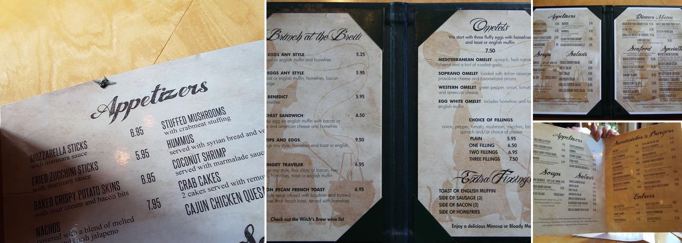 Witch's Brew Cafe Menu