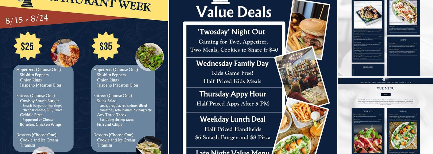 The Castle: Restaurant and Bar Menu