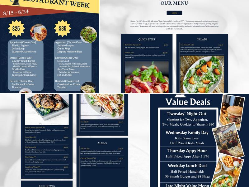 The Castle: Restaurant and Bar Menu