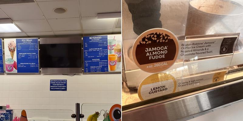 Baskin-Robbins Menu