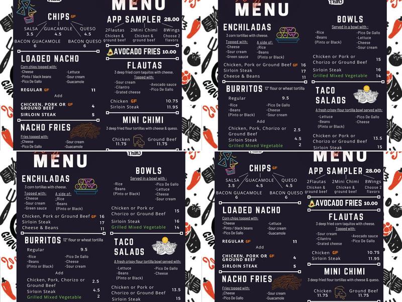 The NexMex Thing Menu