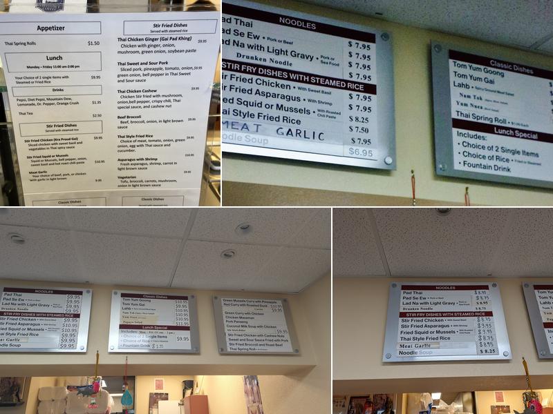 The Thai Guy Restaurant Menu