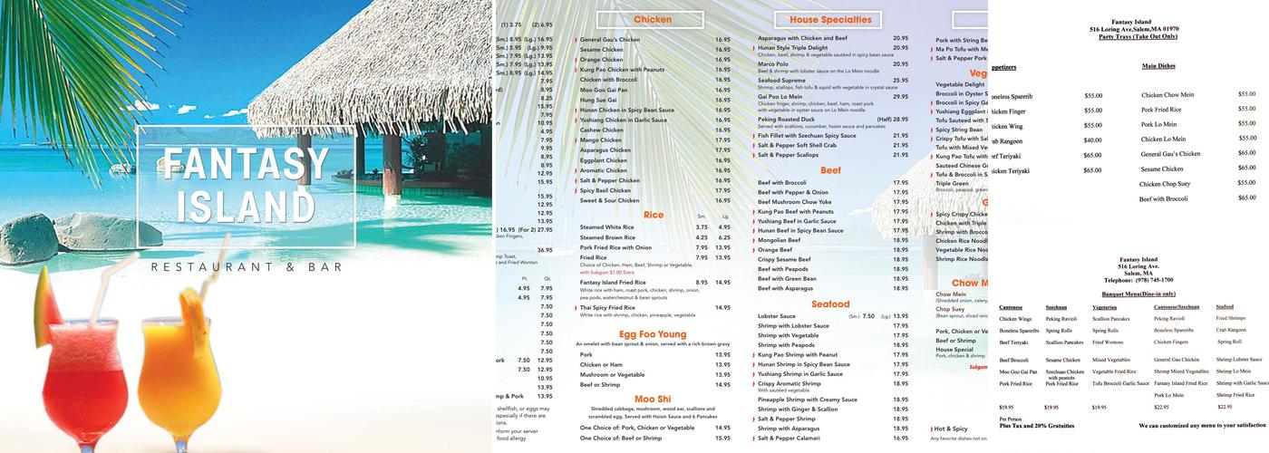 Fantasy Island Menu