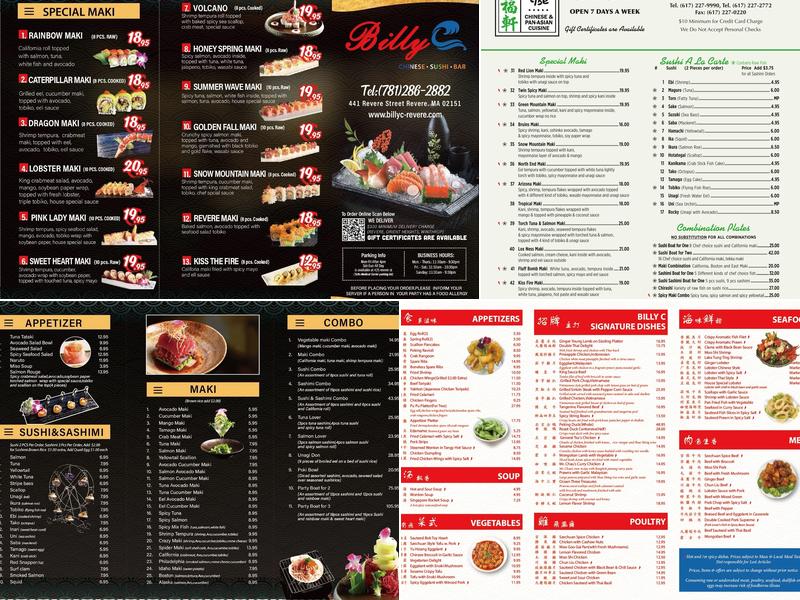 Billy Tse Menu