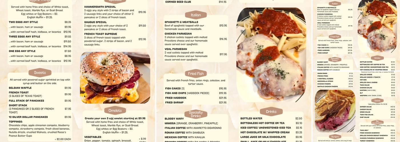 Hammersmith Family Restaurant Menu