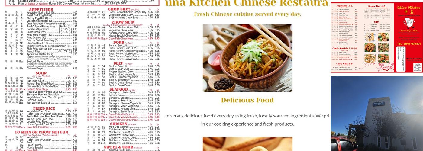 China Kitchen Menu