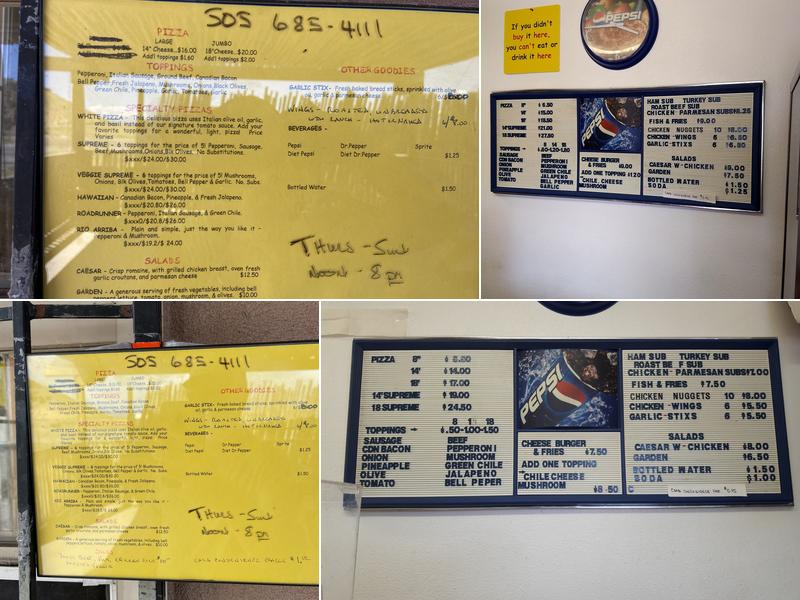 Mamacita's Pizzeria Menu