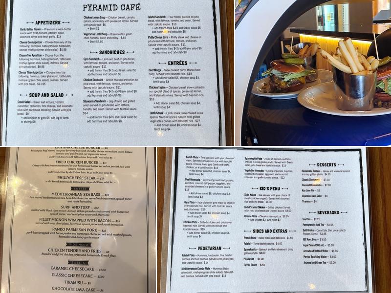 Pyramid cafe Menu