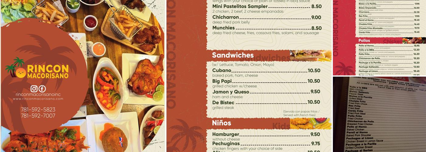 Rincon Macorisano Menu