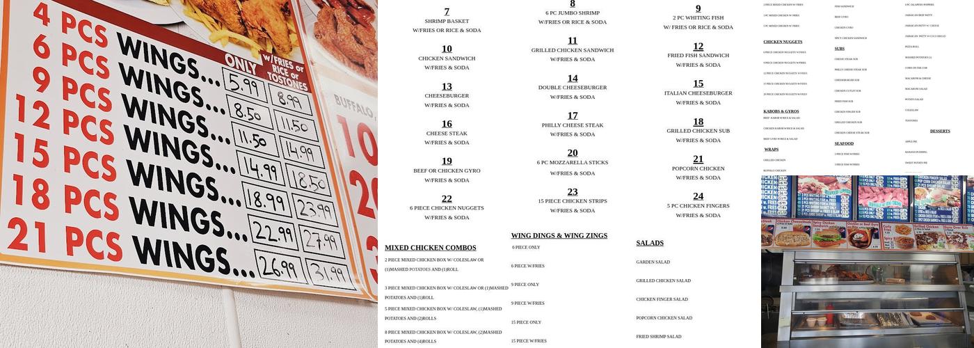 Crown Fried Chicken Menu