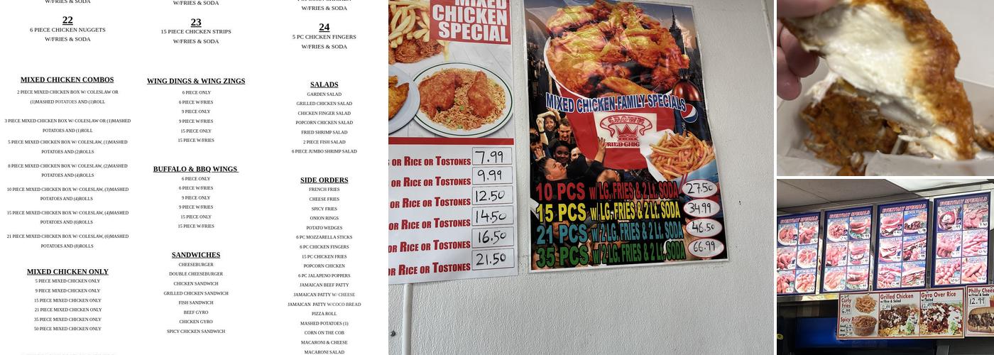 Crown Fried Chicken Menu