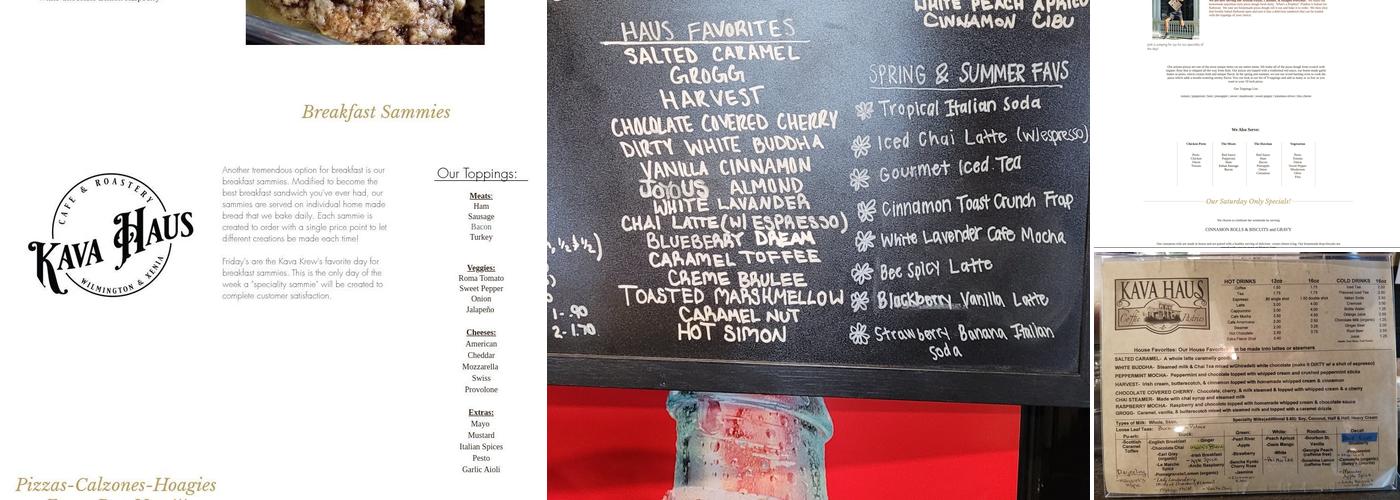 Kava Haus Menu