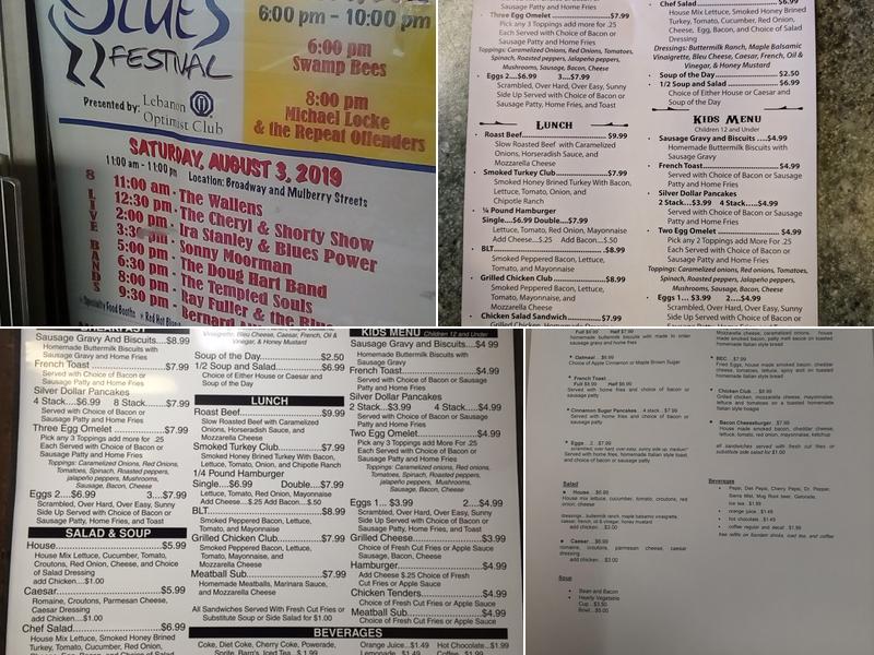 Cherry Street Cafe Menu