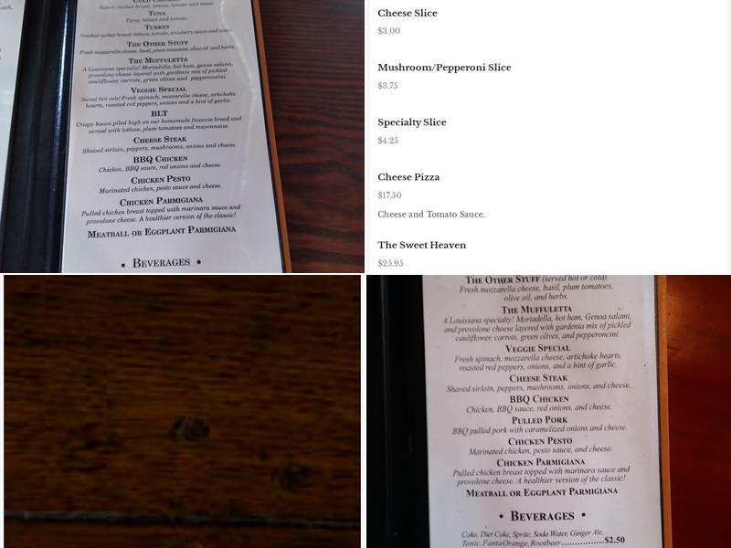 Fellini Pizzeria Menu