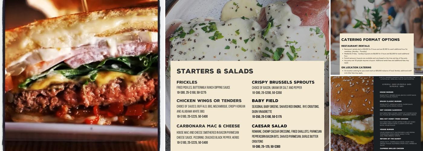 Chomp Kitchen and Drinks Menu