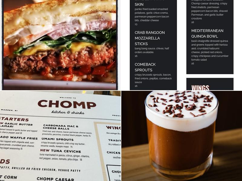 Chomp Kitchen and Drinks Menu