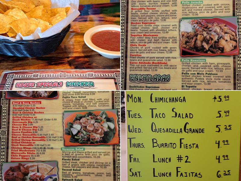 Fiesta Veracruz Mexican Restaurant Menu