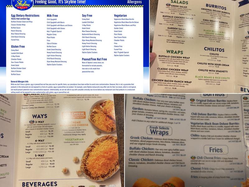 Skyline Chili Menu