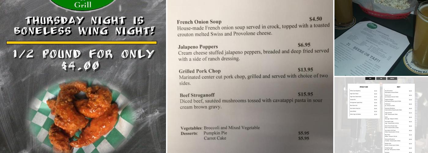 Jillian's Menu