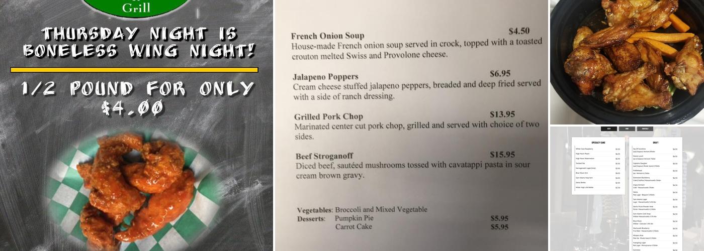 Jillian's Menu