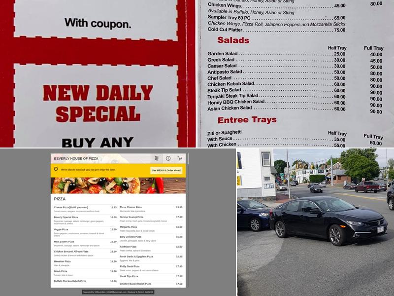 Beverly House of Pizza Menu