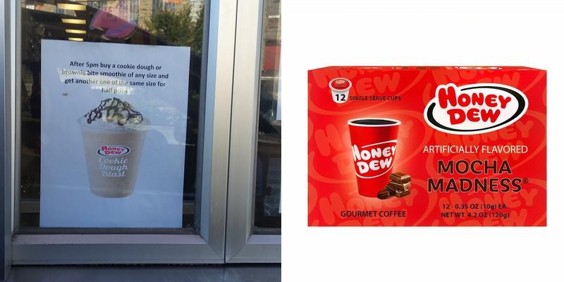Honey Dew Donuts Menu