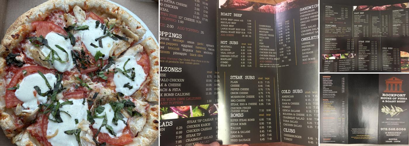 Rockport House of Pizza Menu
