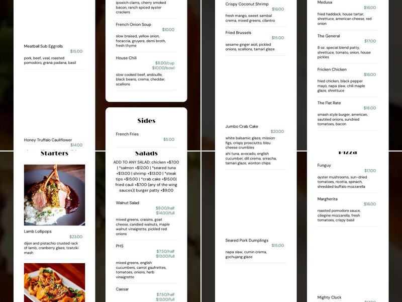 POST Menu