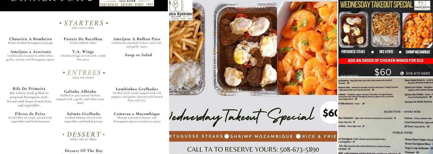 T.A. Restaurant Menu