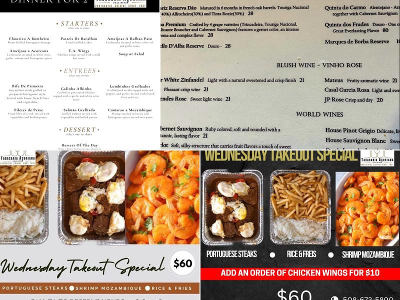 T.A. Restaurant Menu