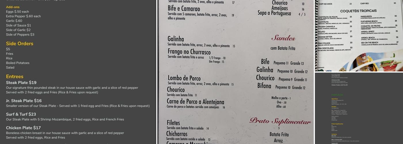 Caravela Restaurant Menu