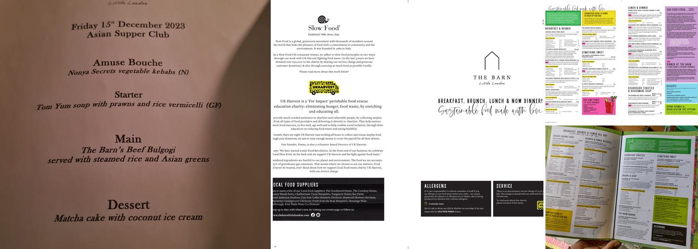 The Barn Little London Menu