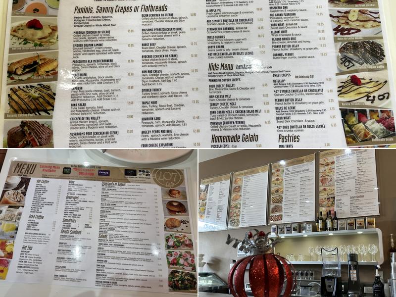 407 Cafe Menu