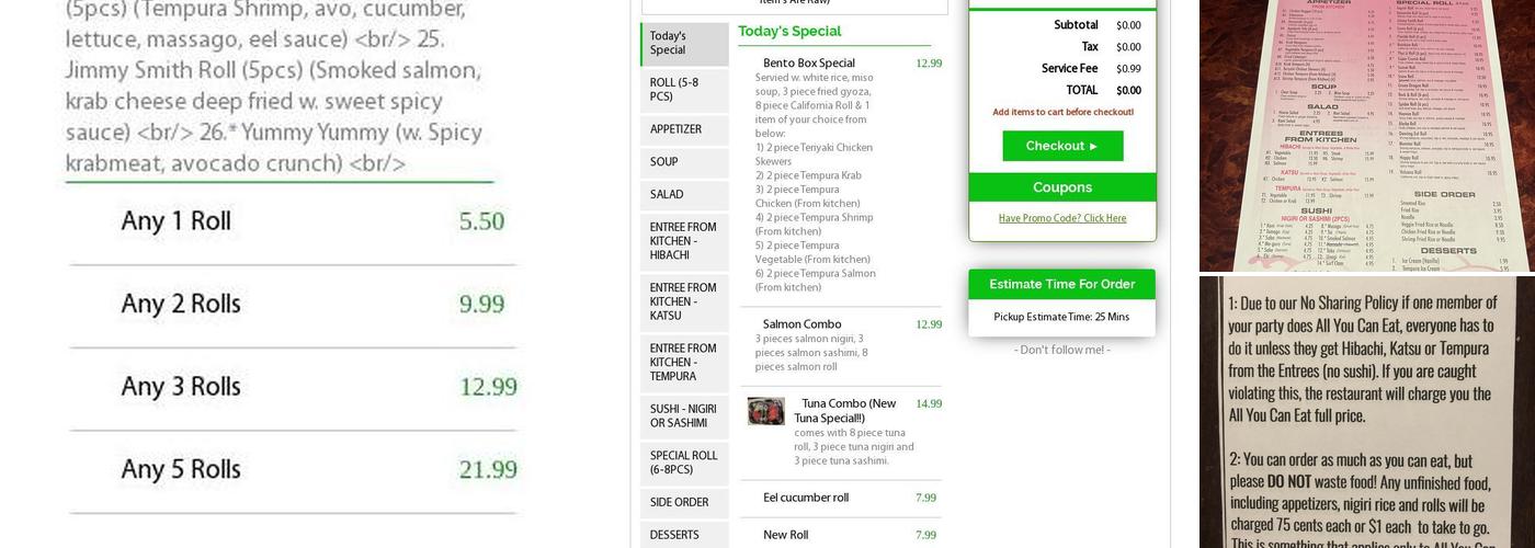 Sushi Café Menu