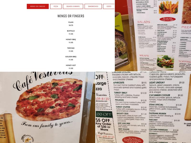 Cafe Vesuvius Marblehead Menu