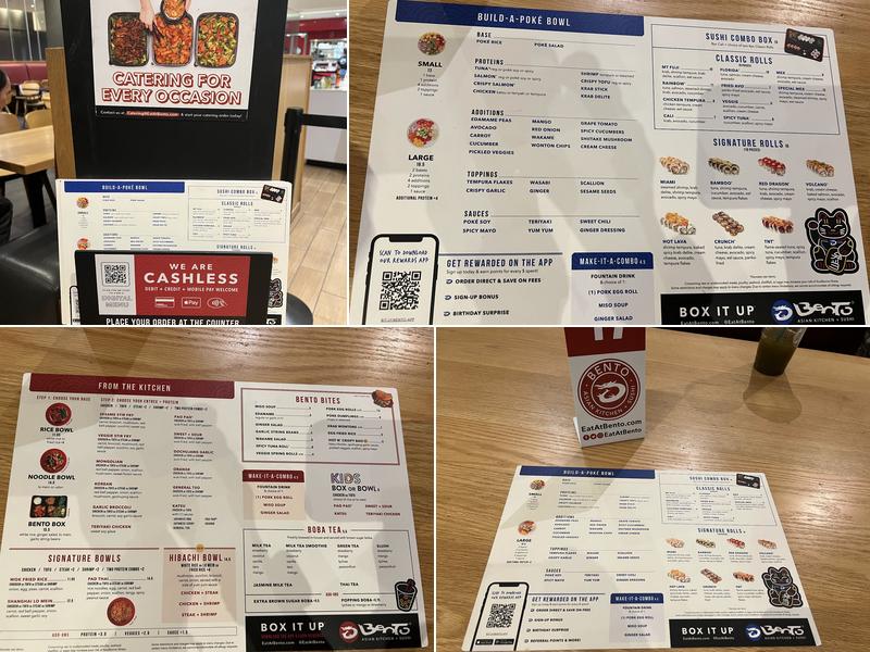 BENTO Orlando UCF Menu