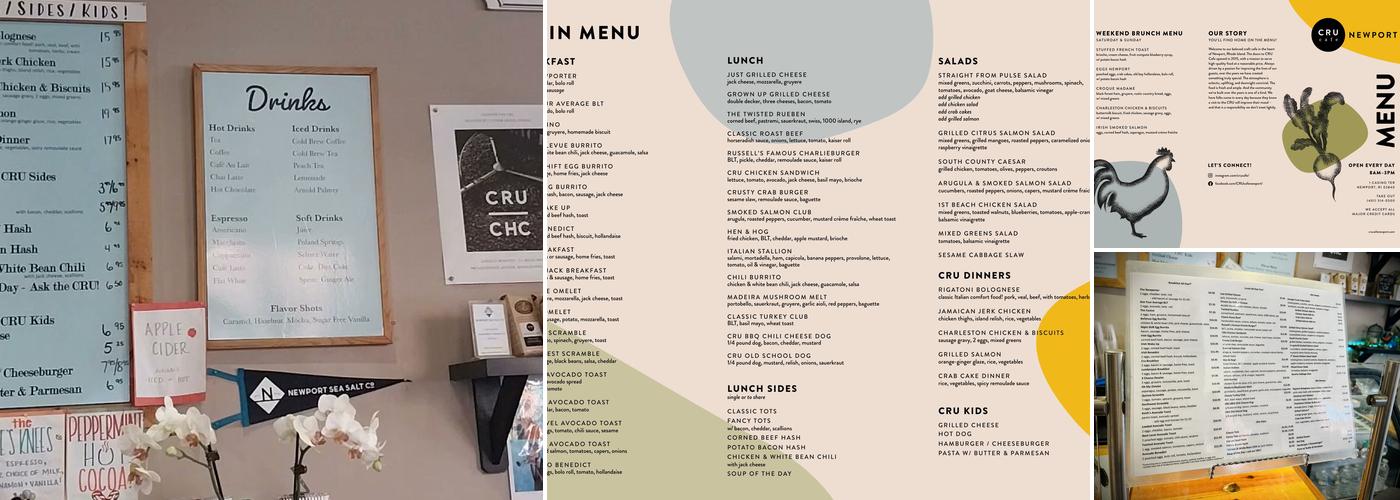 Cru Cafe Menu