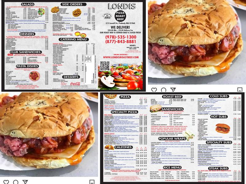Londi's of Peabody Menu