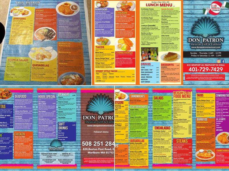 Don Patron Mexican Grill and Cantina Menu