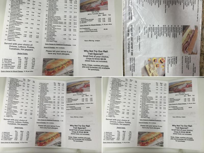 Lena's Sub Shop Menu