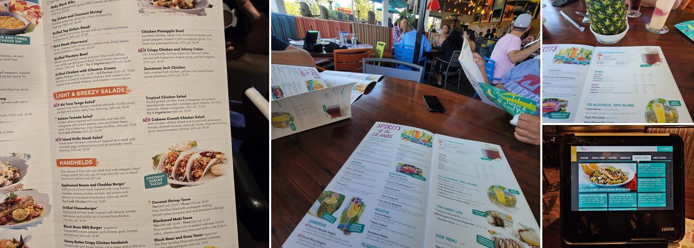Bahama Breeze Menu