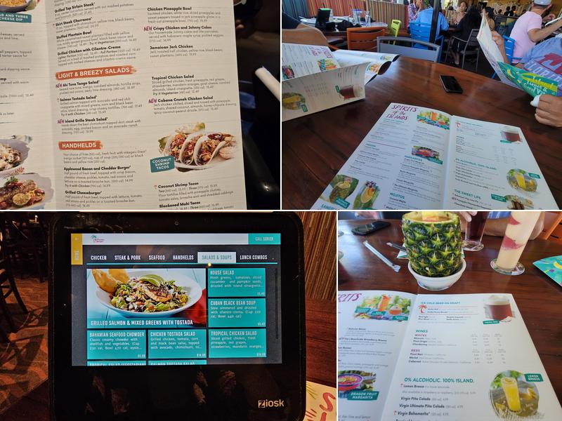 Bahama Breeze Menu