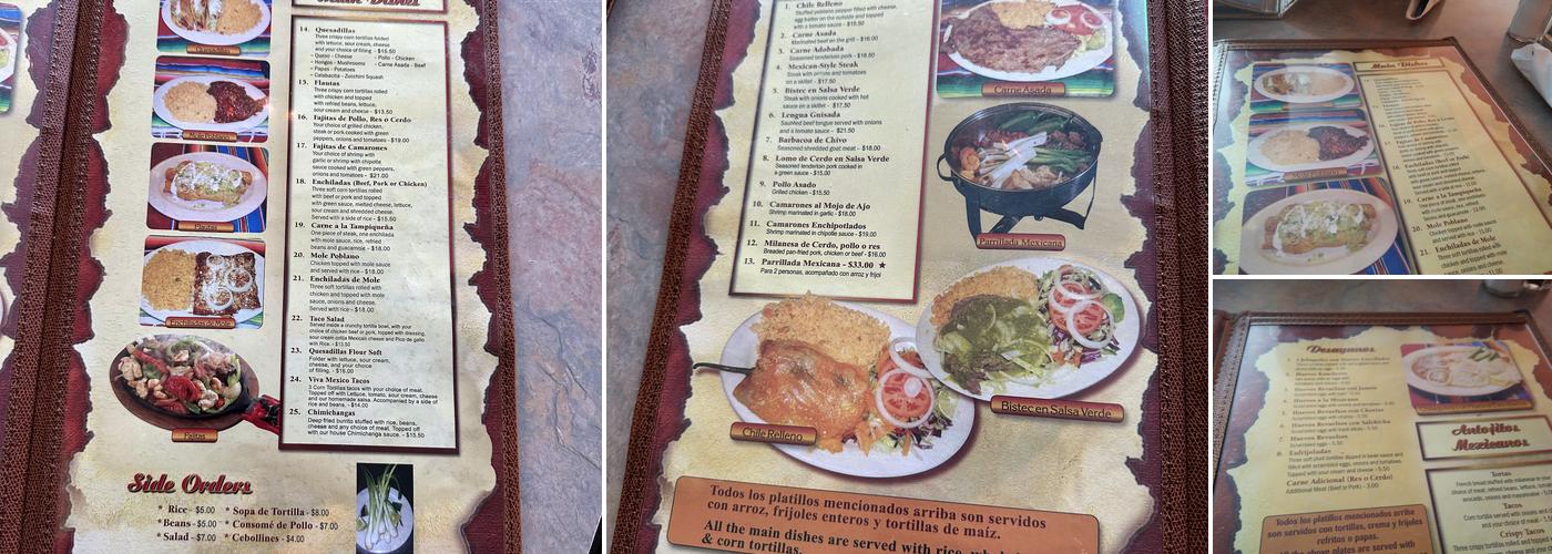 Mexico Restaurant Garibaldi Menu